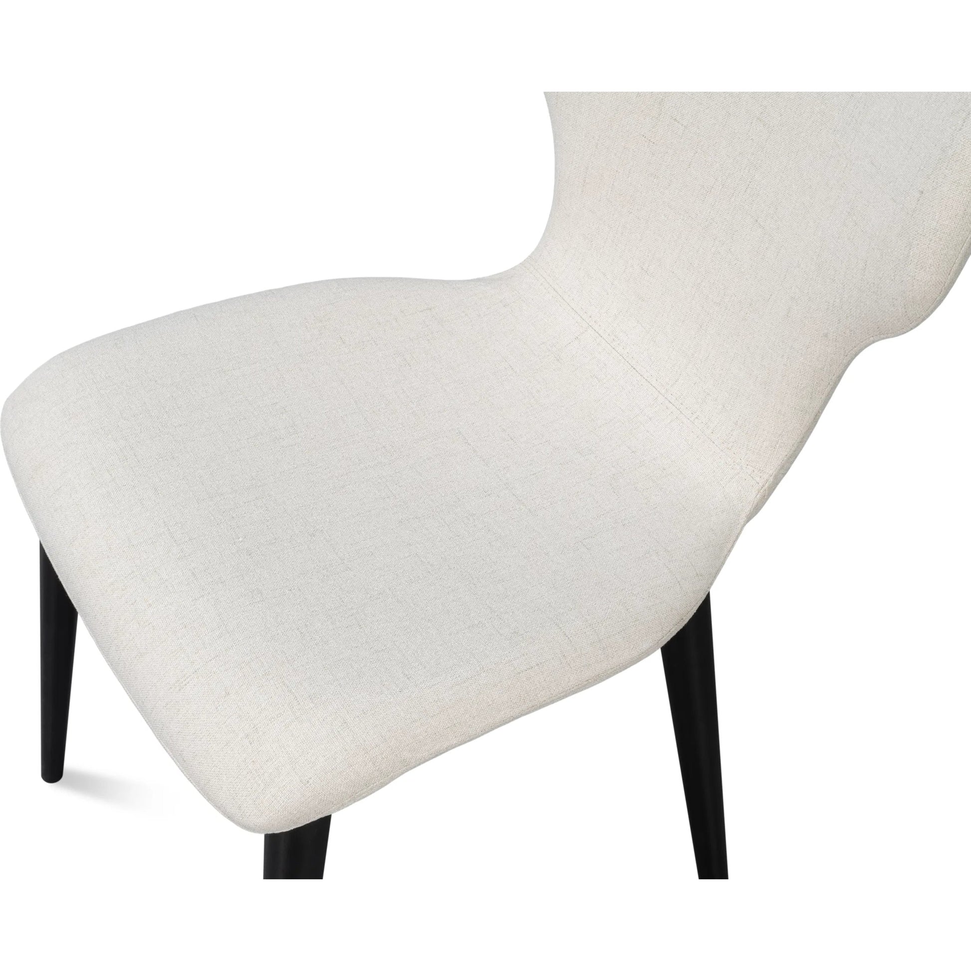 Contour Side Chair by Sarreid Ltd. in ivory. Made from beechwood, plywood in a unique style.