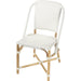 Tenor Dining Chair by Butler Specialty Company in white. Made from 60%-pe plastic weave, 40%-rattan in a coastal style.
