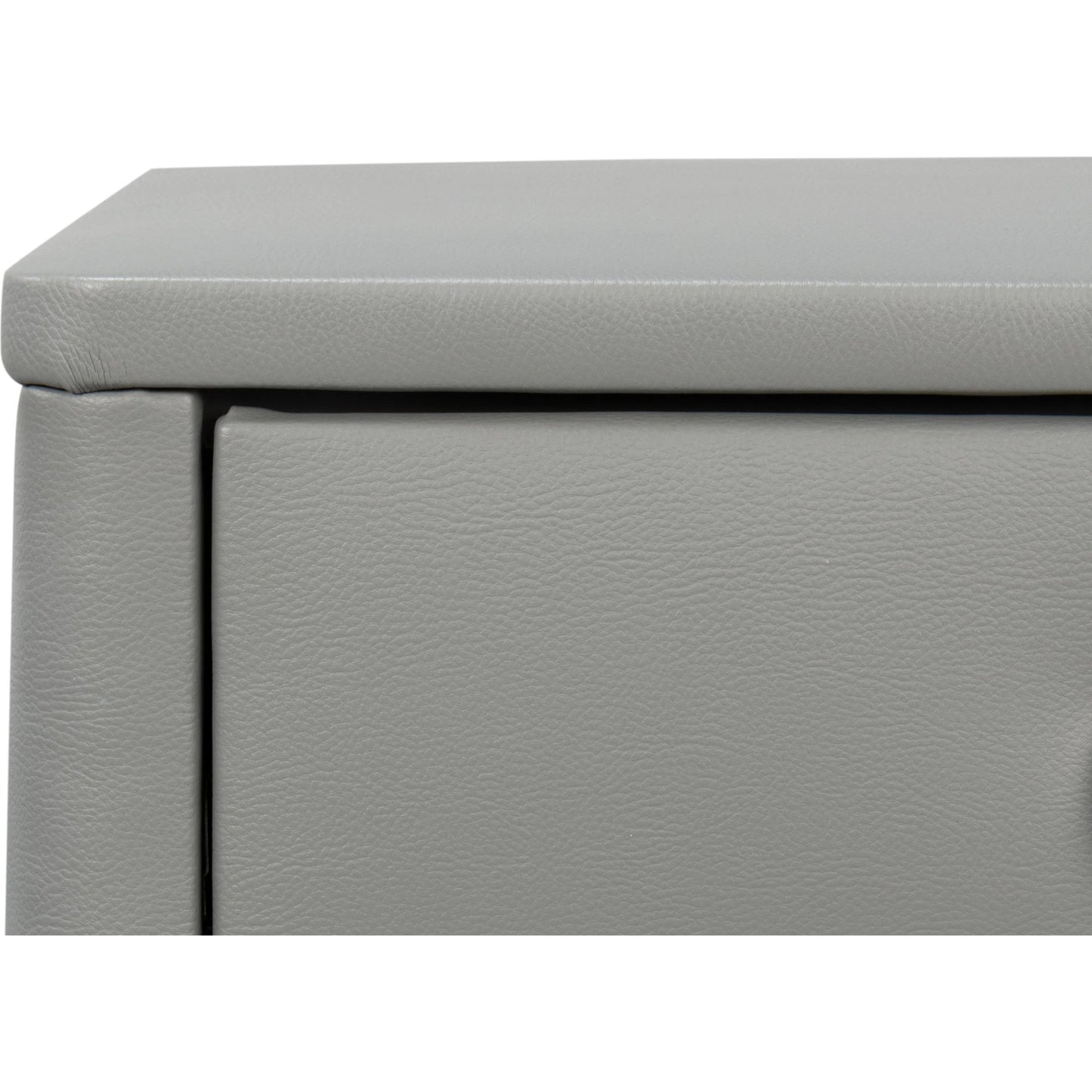 004 SI-2238547 | Additional Silo | Avvolto Three Drawer Night Stand by Sarreid Ltd. in grey. Made from wood, ecoleather in a unique style.