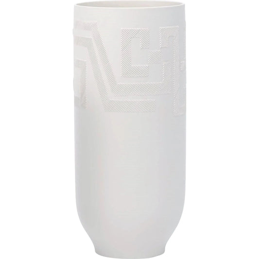 Chaco Vase by Global Views in matte white. Made from ceramic in a modern style.