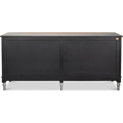 La Cercle Sideboard by Sarreid Ltd. in black and 6 drawers. Made from unique in a unique style.
