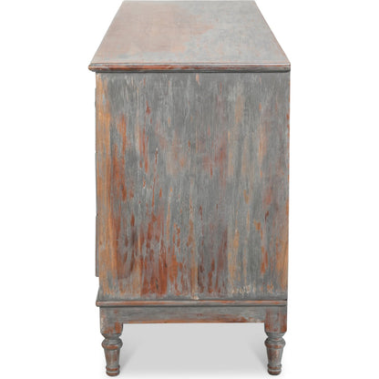 La Cercle Sideboard by Sarreid Ltd. in black and 6 drawers. Made from unique in a unique style.