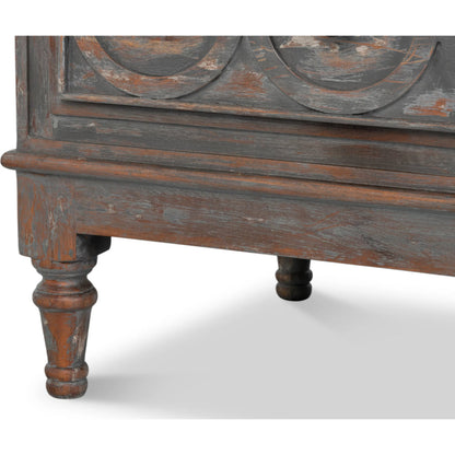 La Cercle Sideboard by Sarreid Ltd. in black and 6 drawers. Made from unique in a unique style.