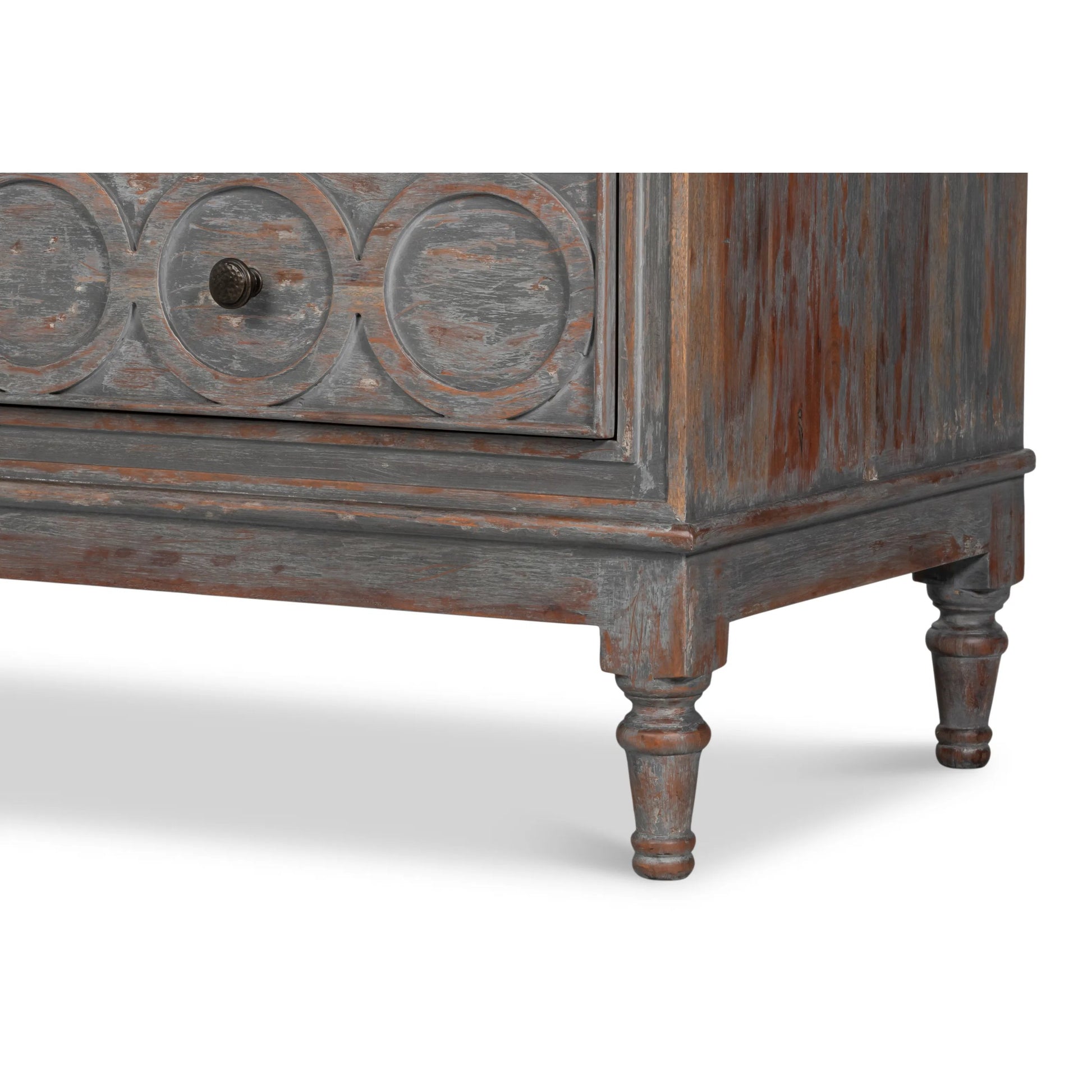 La Cercle Sideboard by Sarreid Ltd. in black and 6 drawers. Made from unique in a unique style.