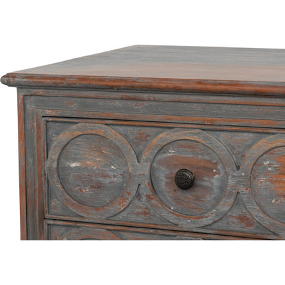 La Cercle Sideboard by Sarreid Ltd. in black and 6 drawers. Made from unique in a unique style.