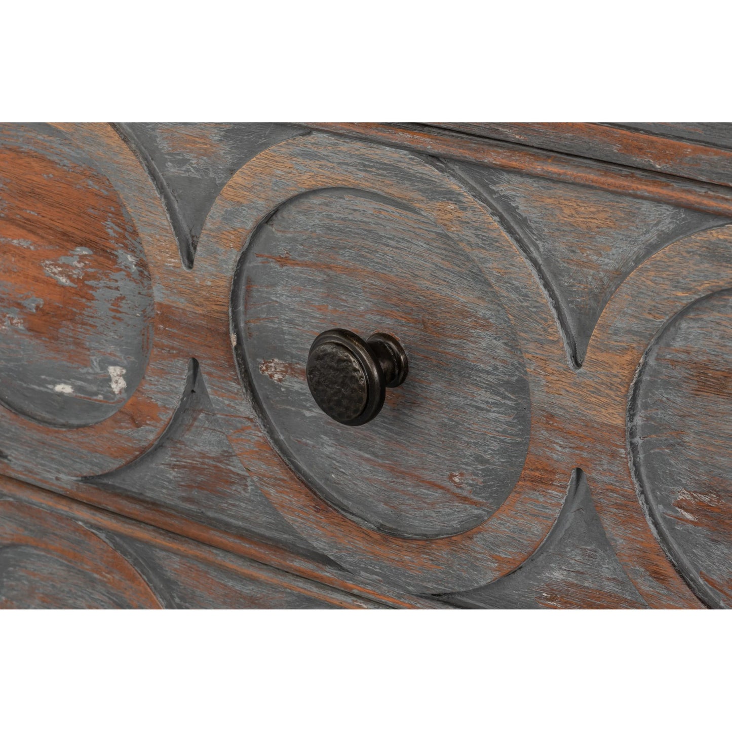 003 SI-2531069 | Closeup | La Cercle Sideboard by Sarreid Ltd. in black and 6 drawers. Made from unique in a unique style.