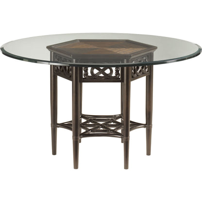 Sugar and Lace Dining Table by Tommy Bahama Home in ribbon stripe mahogany. Made from unique in a transitional style.