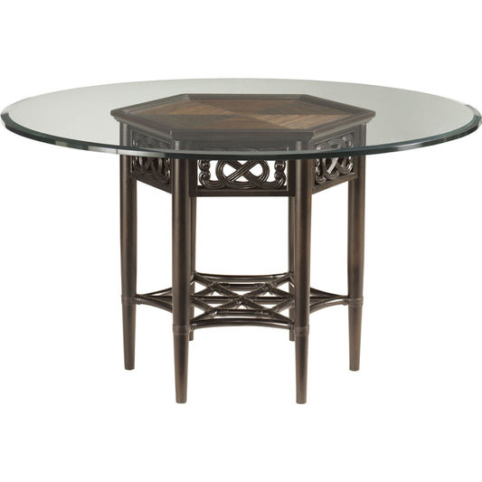 Sugar and Lace Dining Table by Tommy Bahama Home in ribbon stripe mahogany. Made from unique in a transitional style.