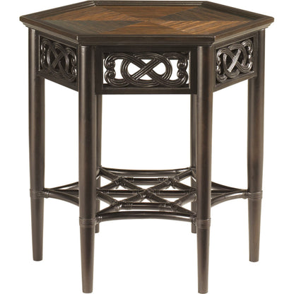 Sugar and Lace Dining Table by Tommy Bahama Home in ribbon stripe mahogany. Made from unique in a transitional style.