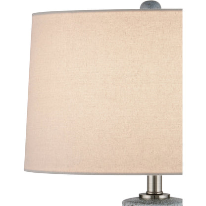 Fidella Table Lamp by Currey and Company in reactive black, white, brushed nickel. Made from ceramic in a modern style.