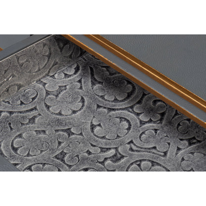 Gabriella Shagreen Desk/Table by Sarreid Ltd.. Made from leather, wood in a eclectic & global style.