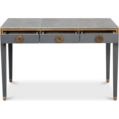 Gabriella Shagreen Desk/Table by Sarreid Ltd.. Made from leather, wood in a eclectic & global style.