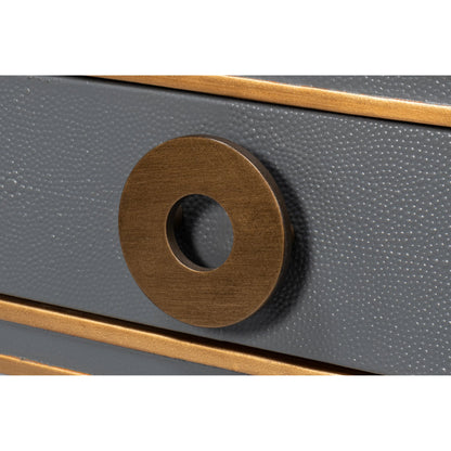 Gabriella Shagreen Desk/Table by Sarreid Ltd.. Made from leather, wood in a eclectic & global style.