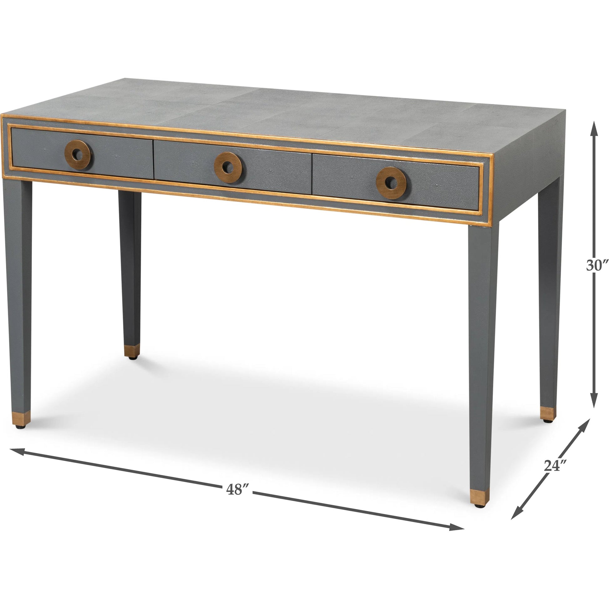 Gabriella Shagreen Desk/Table by Sarreid Ltd.. Made from leather, wood in a eclectic & global style.