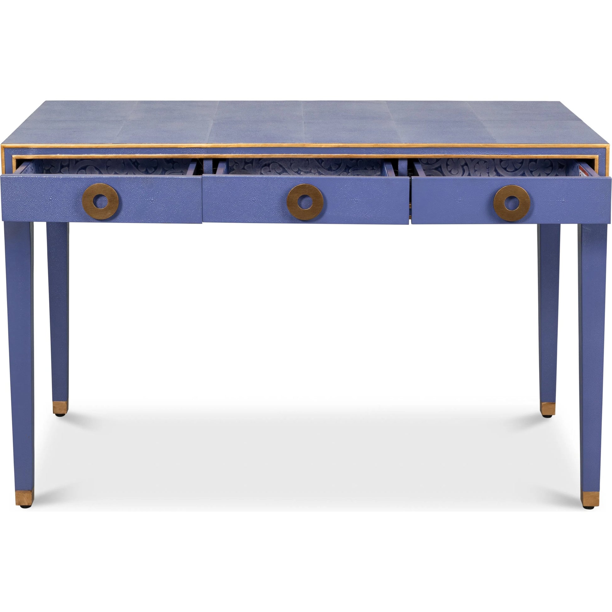 Gabriella Shagreen Desk/Table by Sarreid Ltd.. Made from leather, wood in a eclectic & global style.