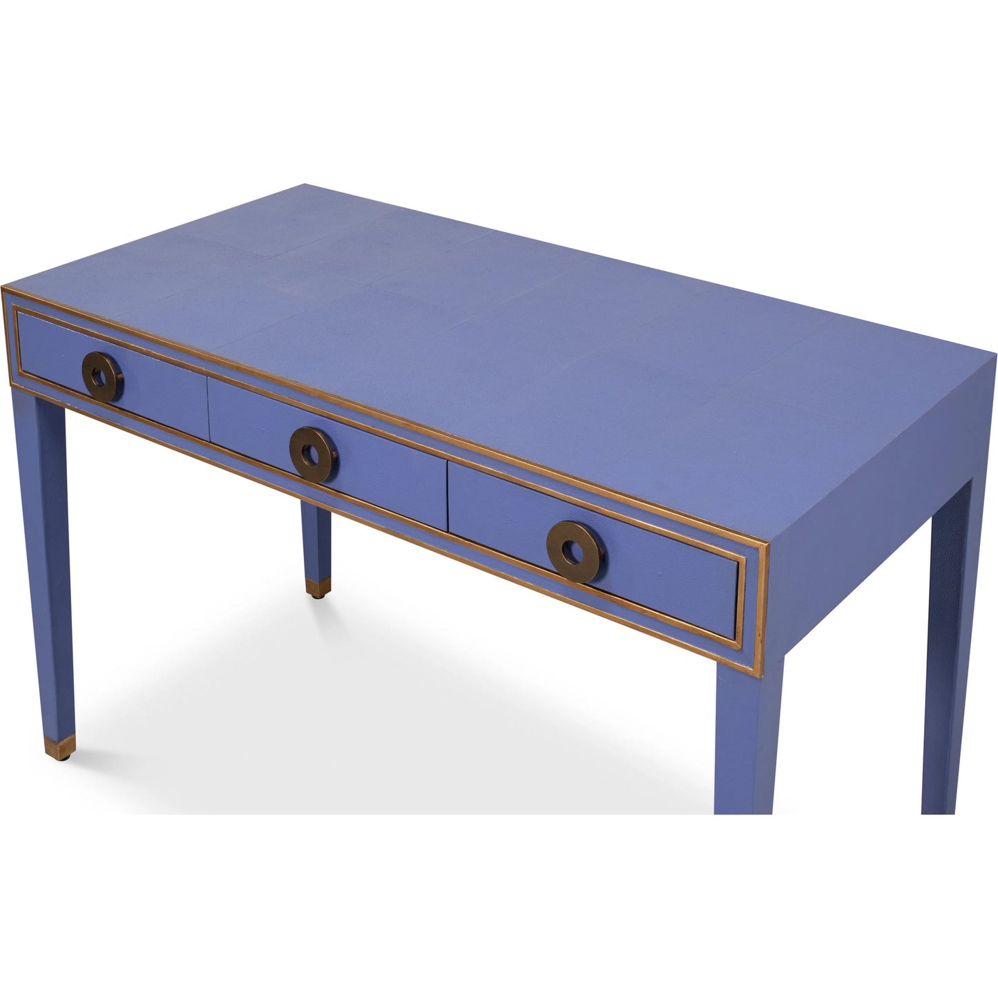 017 SI-2238551 | Additional Silo | Gabriella Shagreen Desk/Table by Sarreid Ltd.. Made from leather, wood in a eclectic & global style.