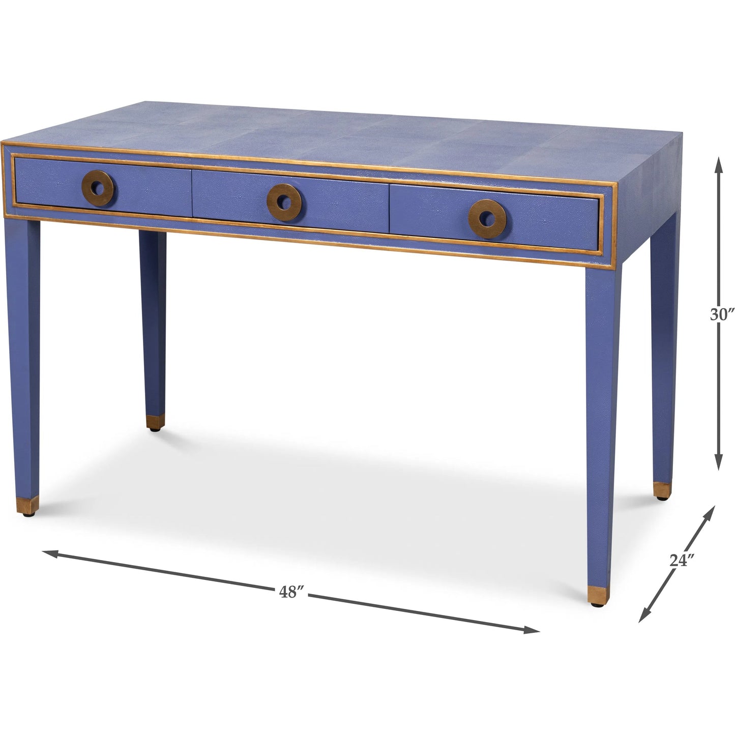 024 SI-2238551 | Additional Silo | Gabriella Shagreen Desk/Table by Sarreid Ltd.. Made from leather, wood in a eclectic & global style.