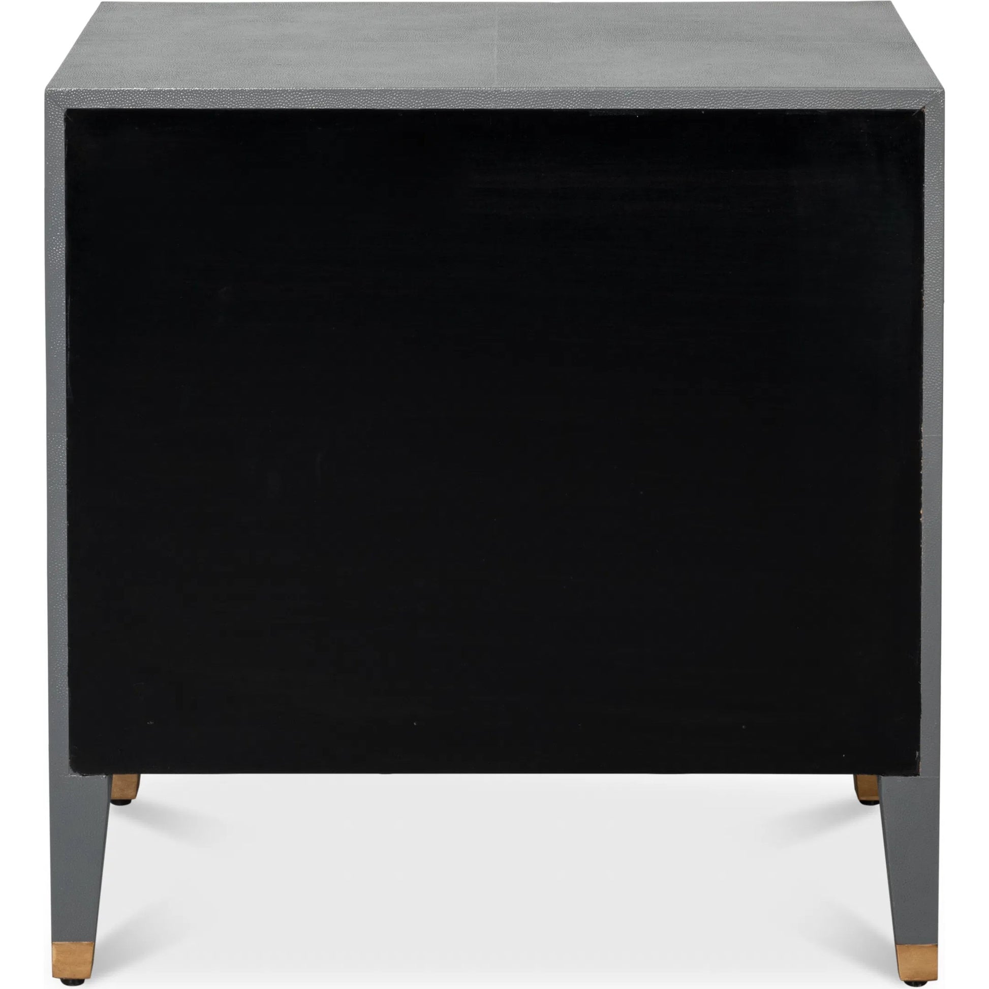 Gabriella Night Stand by Sarreid Ltd.. Made from wood, embossed shagreen leather in a traditional style.