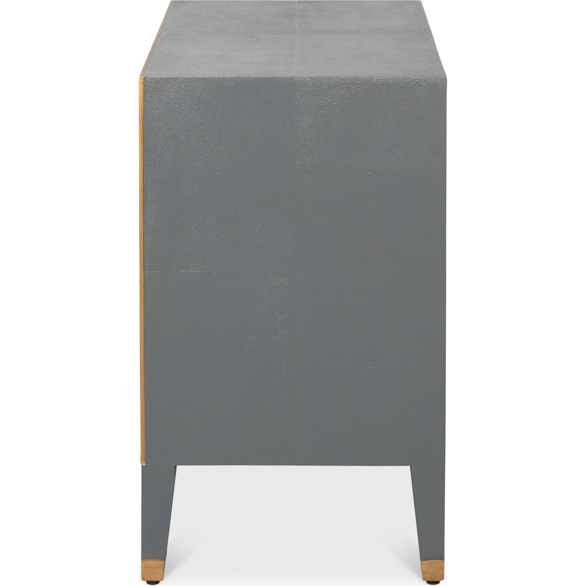 Gabriella Night Stand by Sarreid Ltd.. Made from wood, embossed shagreen leather in a traditional style.