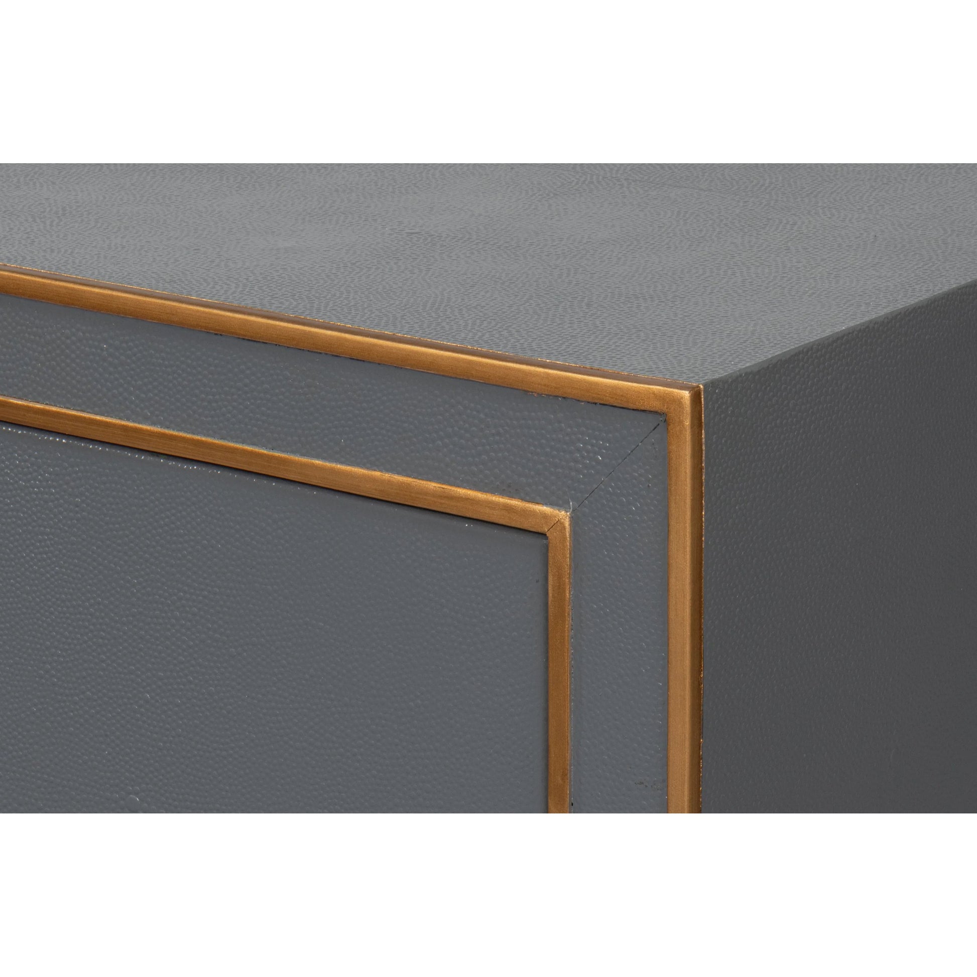 Gabriella Night Stand by Sarreid Ltd.. Made from wood, embossed shagreen leather in a traditional style.