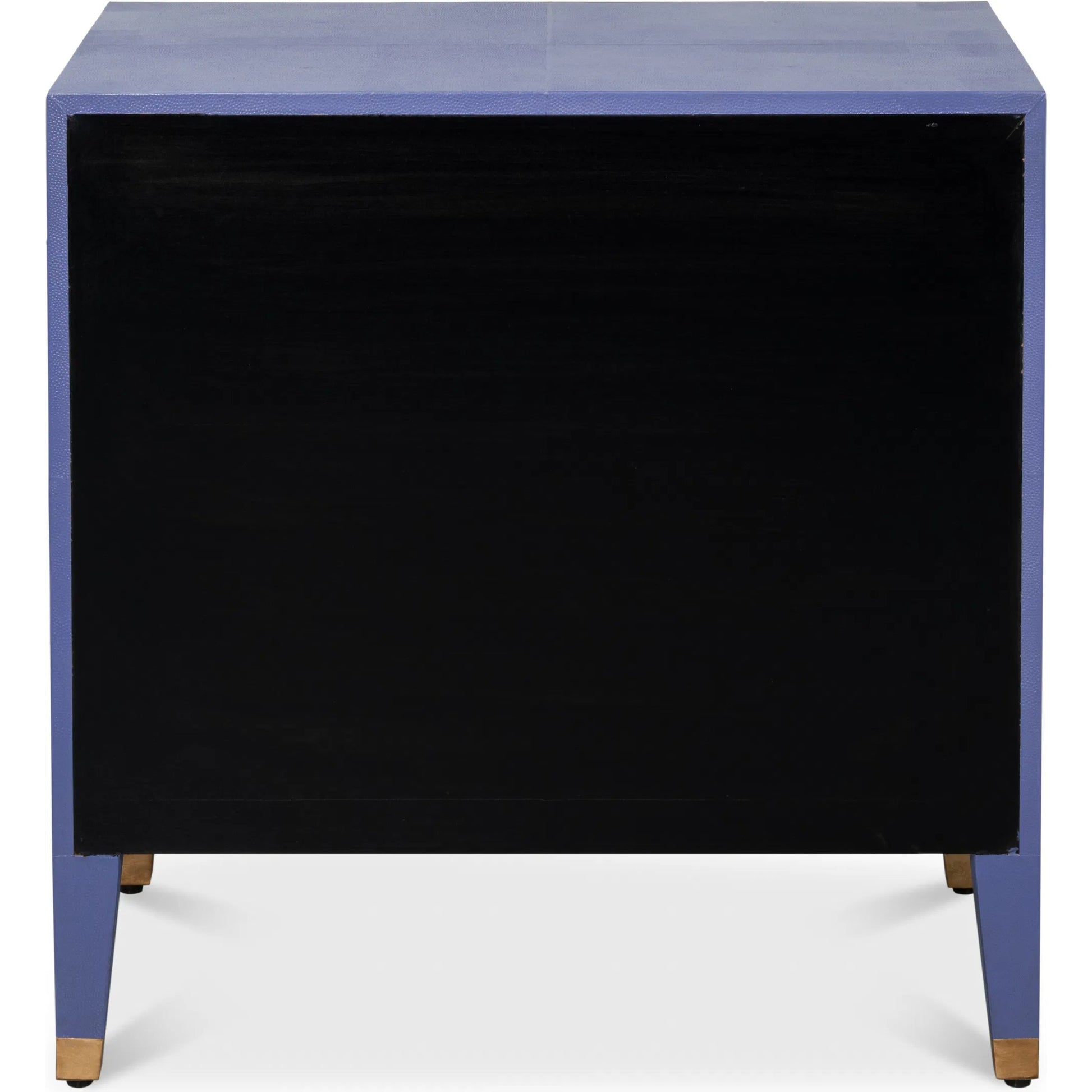 Gabriella Night Stand by Sarreid Ltd.. Made from wood, embossed shagreen leather in a traditional style.