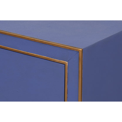 Gabriella Night Stand by Sarreid Ltd.. Made from wood, embossed shagreen leather in a traditional style.