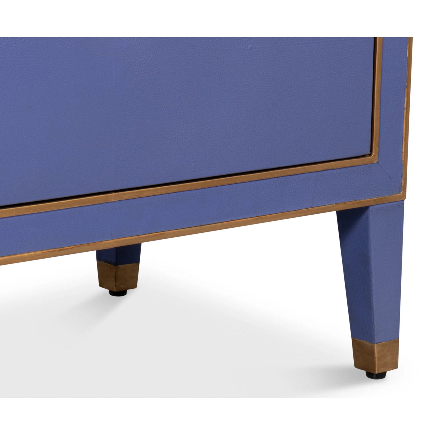 027 SI-2238554 | Closeup | Gabriella Night Stand by Sarreid Ltd.. Made from wood, embossed shagreen leather in a traditional style.