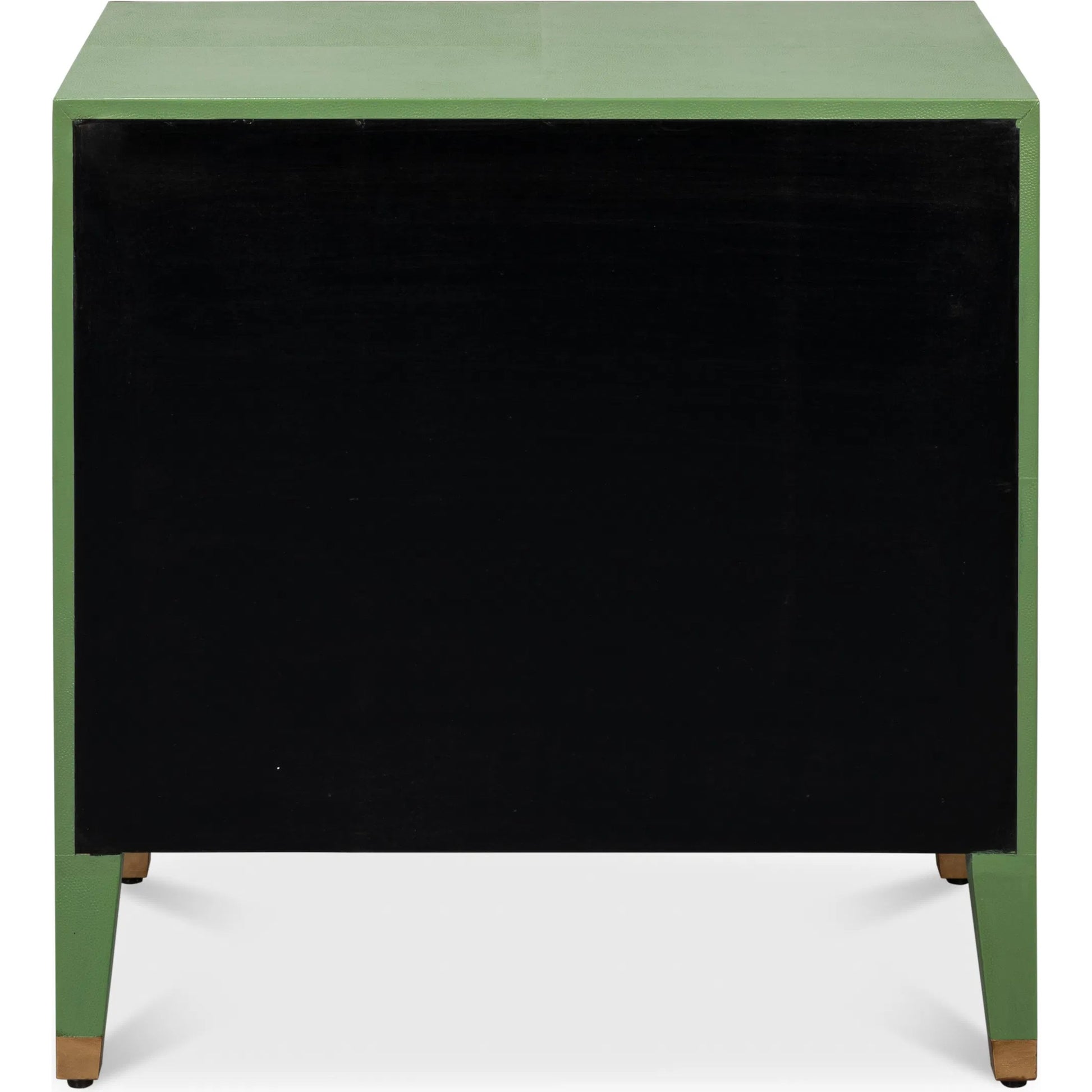Gabriella Night Stand by Sarreid Ltd.. Made from wood, embossed shagreen leather in a traditional style.