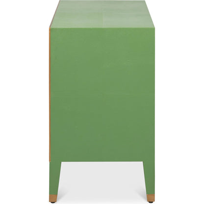 Gabriella Night Stand by Sarreid Ltd.. Made from wood, embossed shagreen leather in a traditional style.