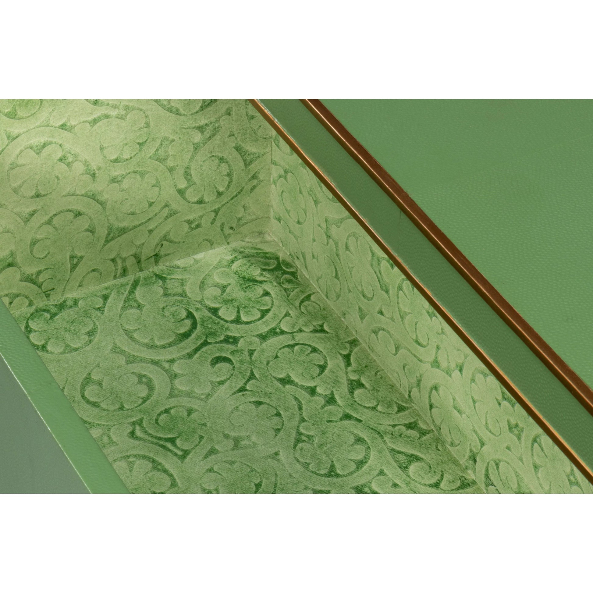 Gabriella Night Stand by Sarreid Ltd.. Made from wood, embossed shagreen leather in a traditional style.