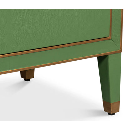 Gabriella Night Stand by Sarreid Ltd.. Made from wood, embossed shagreen leather in a traditional style.