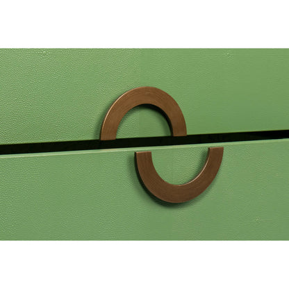 Gabriella Night Stand by Sarreid Ltd.. Made from wood, embossed shagreen leather in a traditional style.