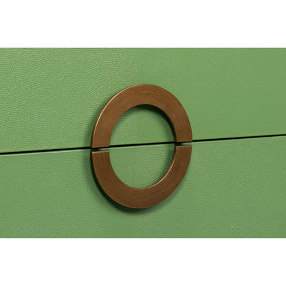 Gabriella Night Stand by Sarreid Ltd.. Made from wood, embossed shagreen leather in a traditional style.