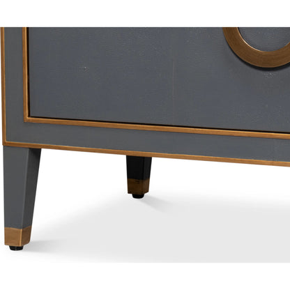 Gabriella Chest of Drawers by Sarreid Ltd.. Made from wood, embossed shagreen leather in a modern style.