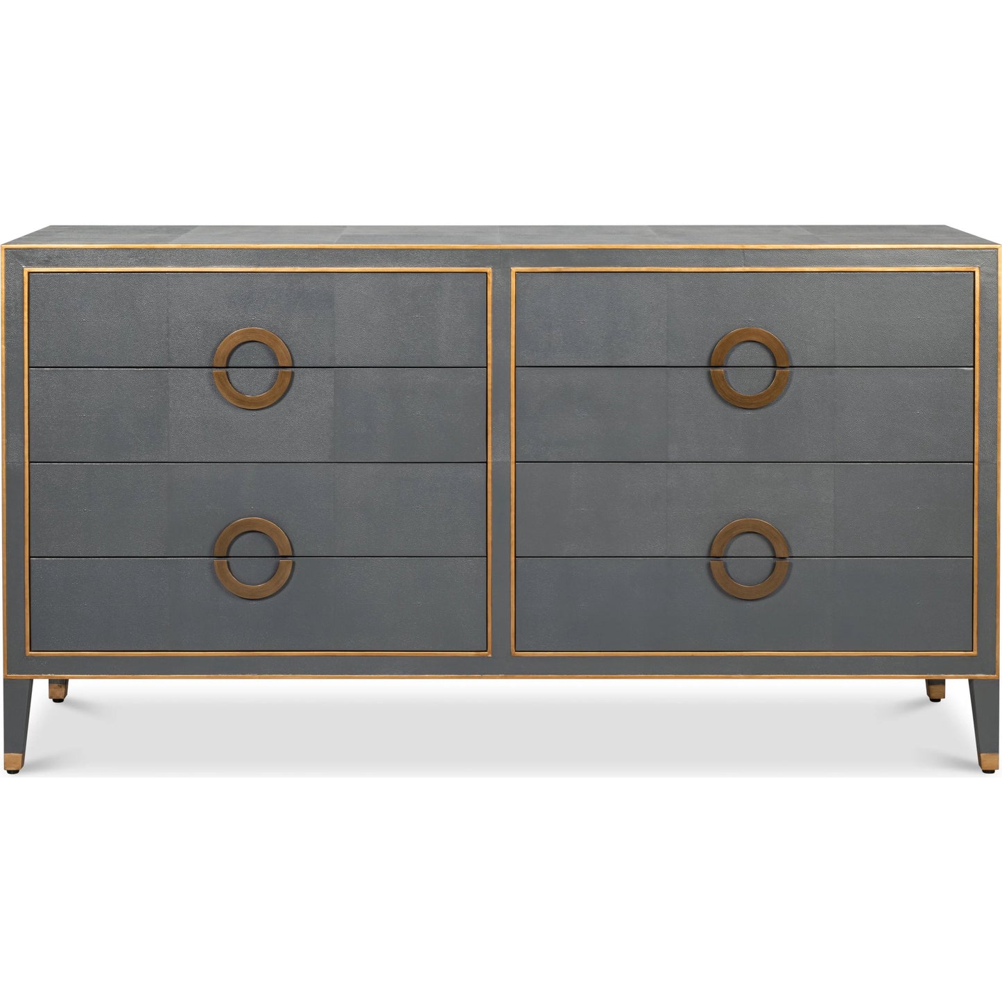 017 SI-2238556 | Closeup | Gabriella Chest of Drawers by Sarreid Ltd.. Made from wood, embossed shagreen leather in a modern style.