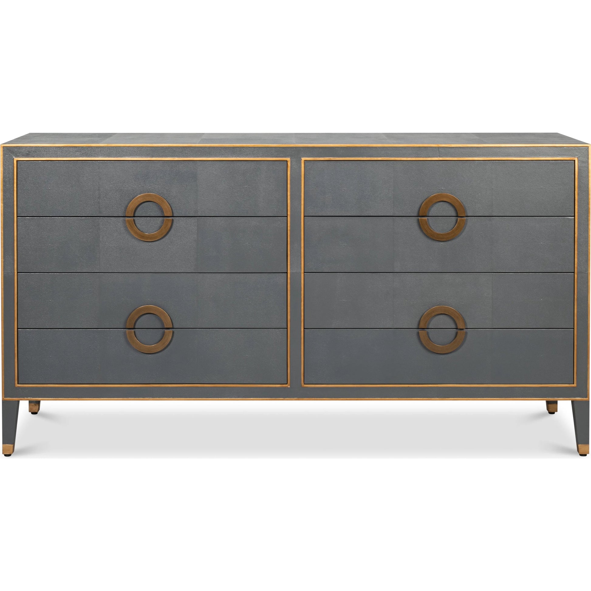 Gabriella Chest of Drawers by Sarreid Ltd.. Made from wood, embossed shagreen leather in a modern style.