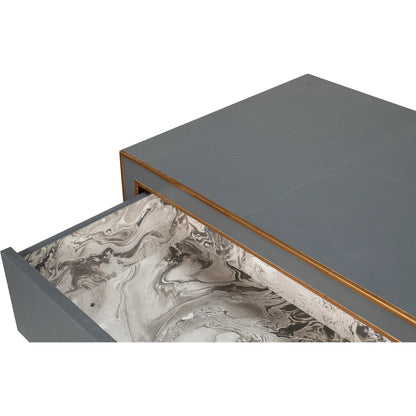 Gabriella Chest of Drawers by Sarreid Ltd.. Made from wood, embossed shagreen leather in a modern style.