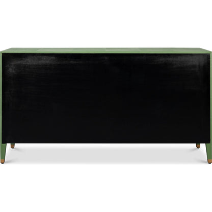 Gabriella Chest of Drawers by Sarreid Ltd.. Made from wood, embossed shagreen leather in a modern style.