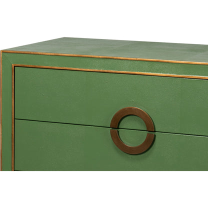 Gabriella Chest of Drawers by Sarreid Ltd.. Made from wood, embossed shagreen leather in a modern style.