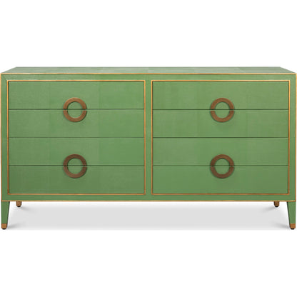 Gabriella Chest of Drawers by Sarreid Ltd.. Made from wood, embossed shagreen leather in a modern style.