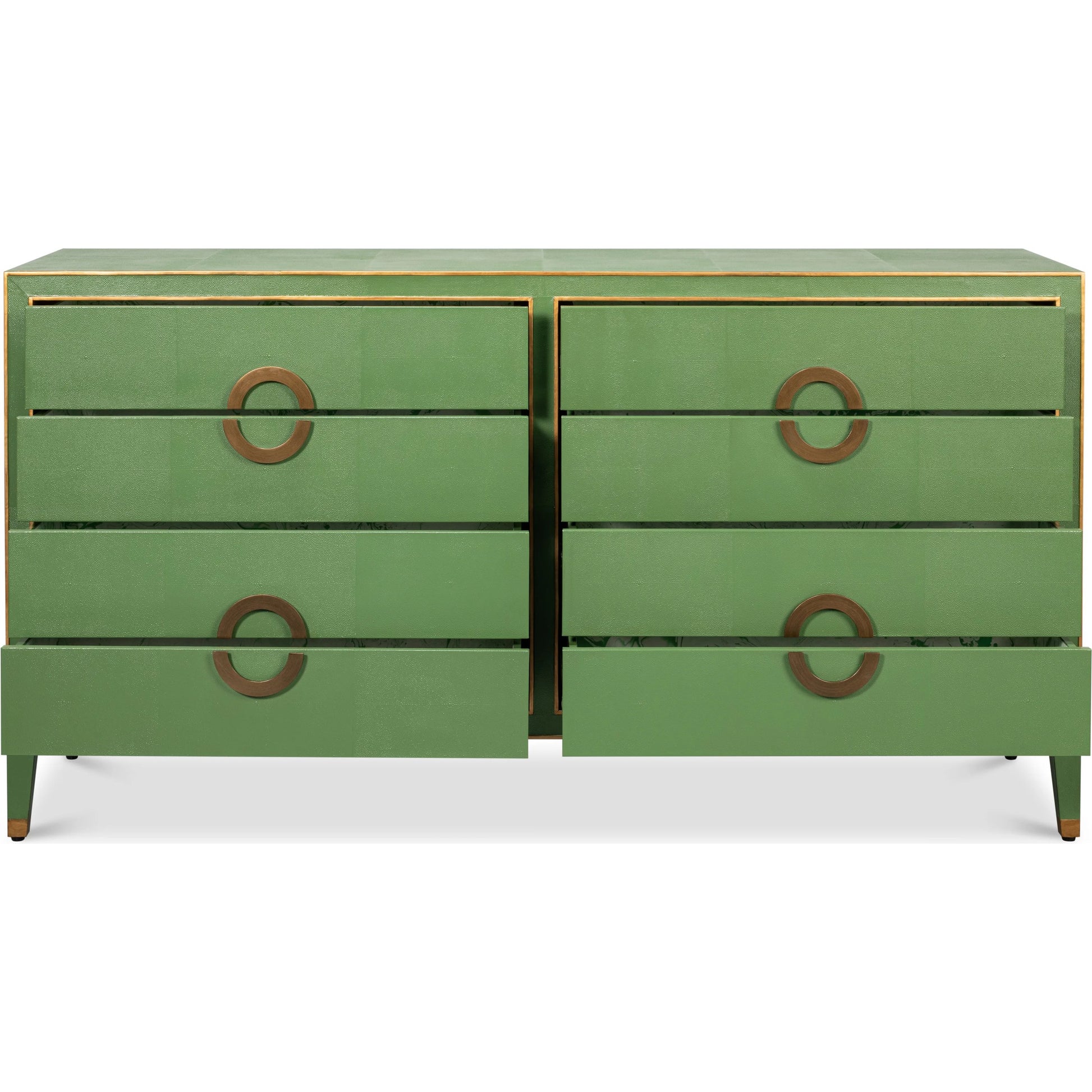 Gabriella Chest of Drawers by Sarreid Ltd.. Made from wood, embossed shagreen leather in a modern style.
