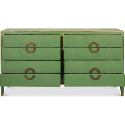 Gabriella Chest of Drawers by Sarreid Ltd.. Made from wood, embossed shagreen leather in a modern style.