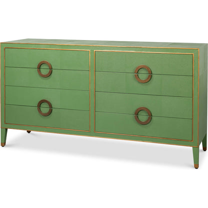 Gabriella Chest of Drawers by Sarreid Ltd.. Made from wood, embossed shagreen leather in a modern style.