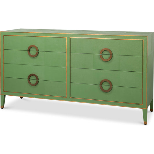 Gabriella Chest of Drawers by Sarreid Ltd.. Made from wood, embossed shagreen leather in a modern style.