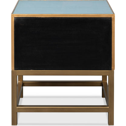 Gideon Shagreen Side Table by Sarreid Ltd.. Made from unique in a transitional style.