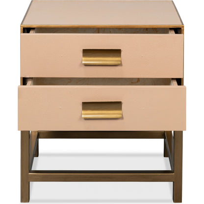Gideon Shagreen Side Table by Sarreid Ltd.. Made from unique in a transitional style.