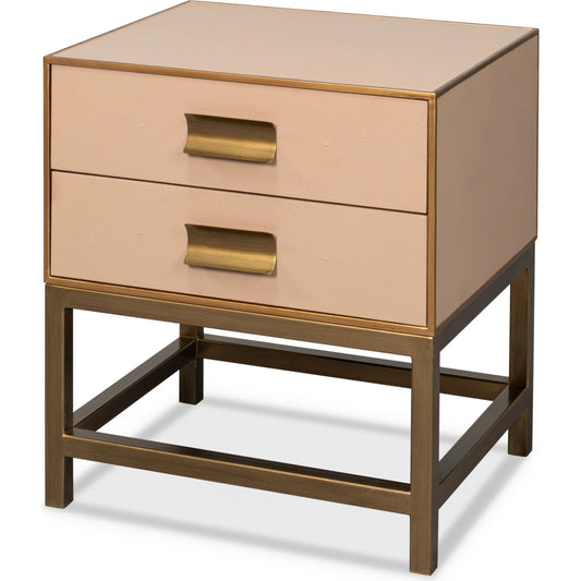Gideon Shagreen Side Table by Sarreid Ltd.. Made from unique in a transitional style.
