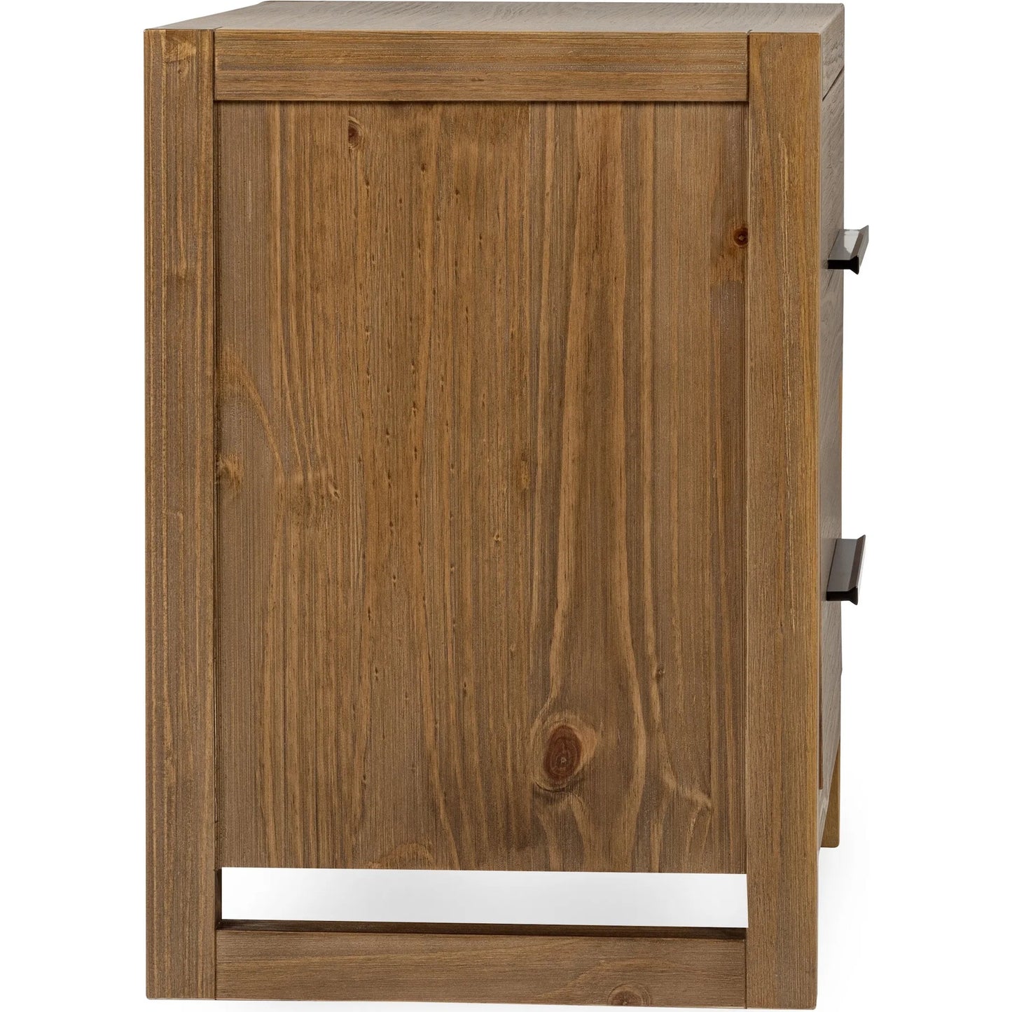 002 SI-2388555 | Additional Silo | Fenmore Two-Drawer Pine Wood Nightstand by Kosas Home in honey brown. Made from pine wood in a transitional style.