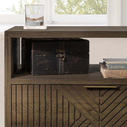 Santa Clara 2-Drawer Wood Nightstand by Classic Home in toasted brown. Made from wood, oak veneer in a modern style.