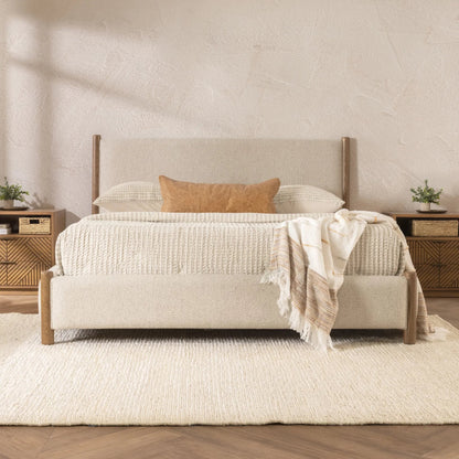 Bennington Bed by Classic Home in dusty beige. Made from unique in a transitional style.